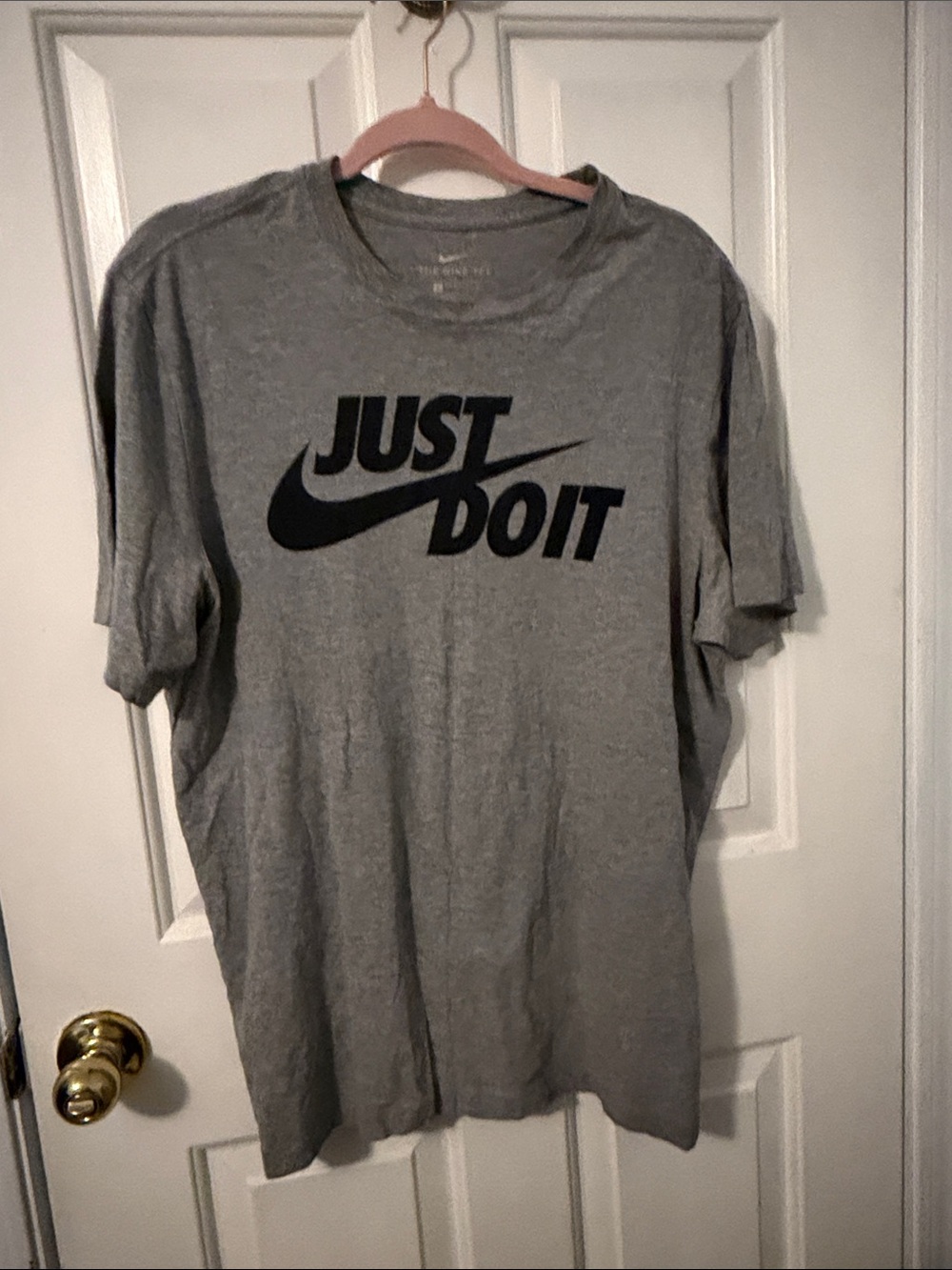 Nike Gray 'Just Do It' Logo Tee